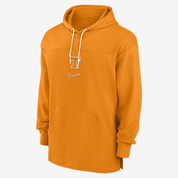 Mens Orange Fleece Hoodies Pullovers. Nike